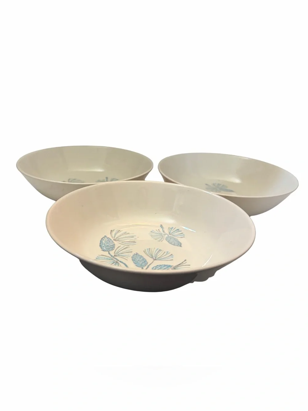 Vintage Marcrest Stetson China American Heritage Blue Spruce Bowl Set of 3